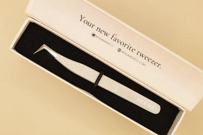 Alona Pick Me "Microfiber" Tweezer - Grande "Boot" - Moua Lash Co
