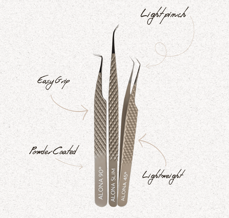 Alona Tweezer – Trio - Moua Lash Co