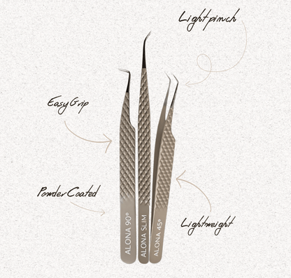 Alona Tweezer – Trio - Moua Lash Co