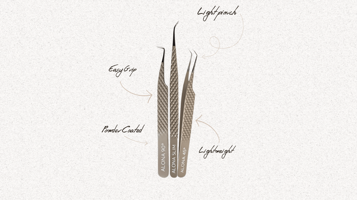 Alona Tweezer – Trio - Moua Lash Co